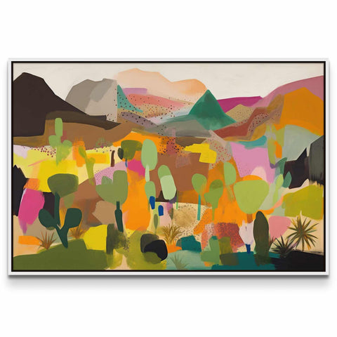 Desert Cacti and Hills