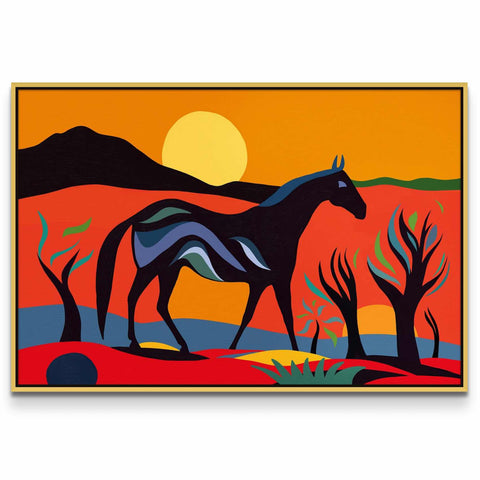 Painted Horse at Sunset