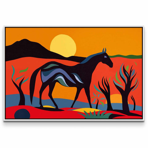 Painted Horse at Sunset