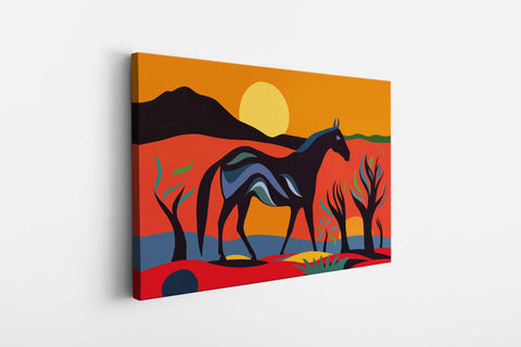 Painted Horse at Sunset
