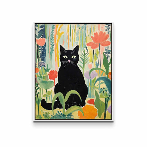 Black Cat in Garden