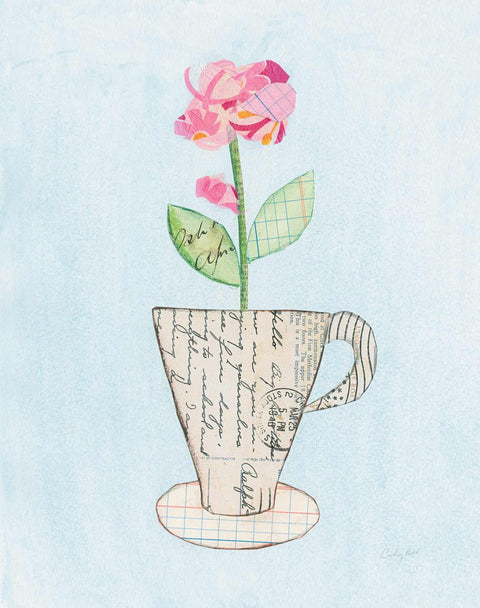 a drawing of a flower in a cup