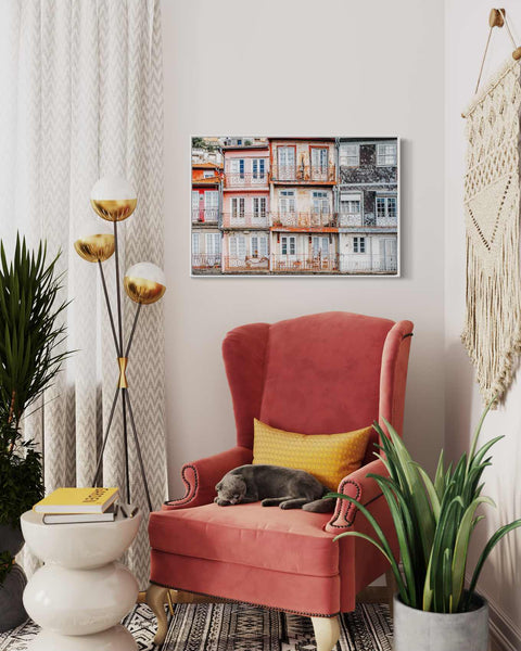 a dog sleeping on a chair in a living room