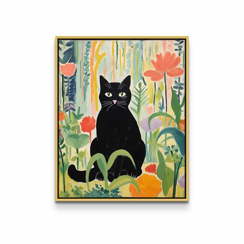 Black Cat in Garden