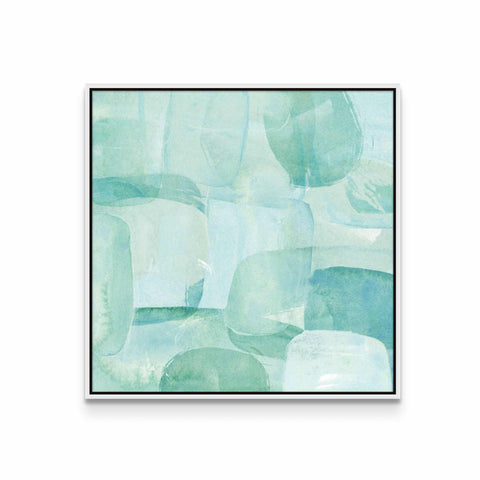 a picture of a blue and green abstract painting