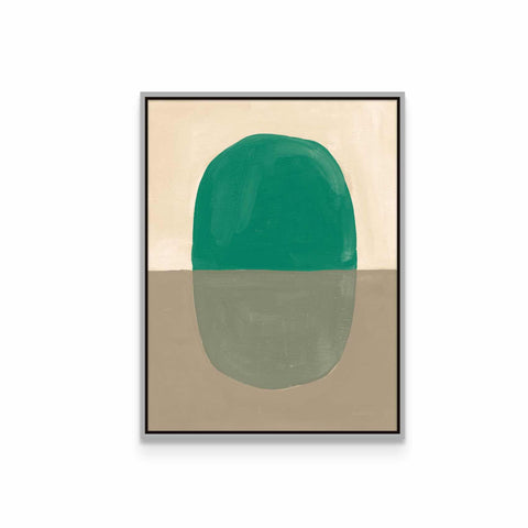 a picture of a green and beige painting