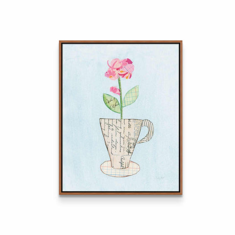 a painting of a flower in a cup