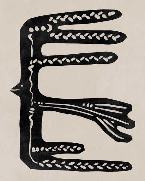 a black and white drawing of the letter e